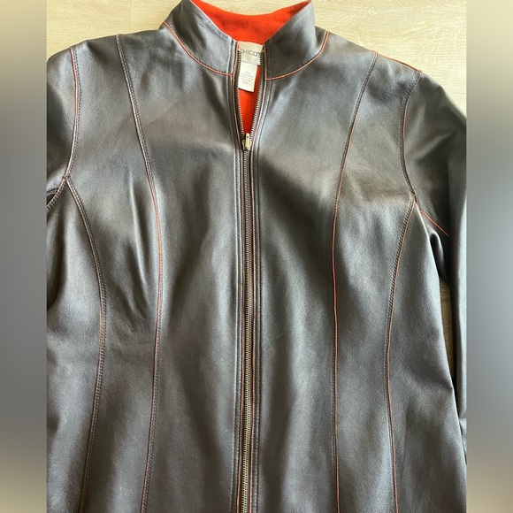 Chico's Jacket 100% Leather Size M 8 - Picture 2 of 10